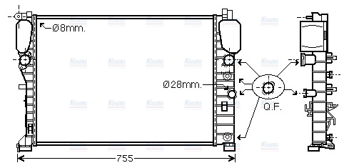 AVA Coolant Radiator MSA2449