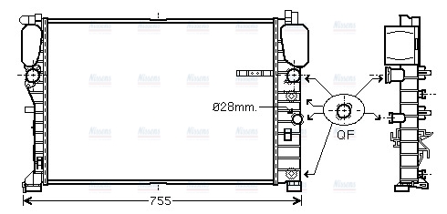 AVA Coolant Radiator MSA2459