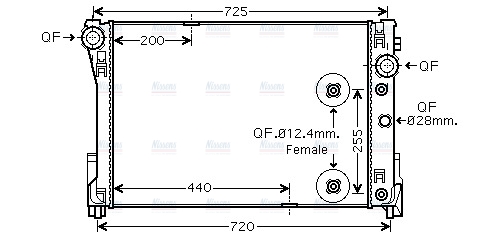 AVA Coolant Radiator MSA2475