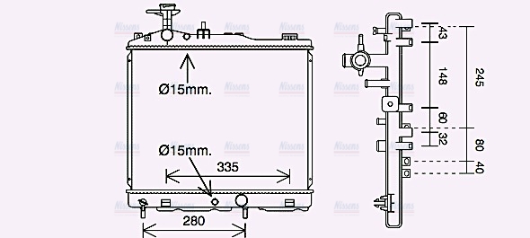 AVA Coolant Radiator MT2255