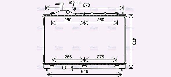 AVA Coolant Radiator MT2268