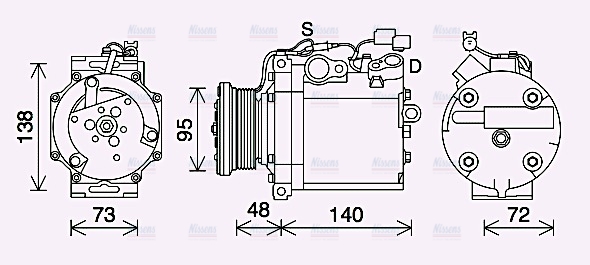 AVA Aircon Compressor MTAK267