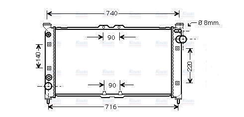 AVA Coolant Radiator MZ2136