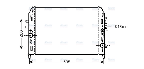 AVA Coolant Radiator MZ2205
