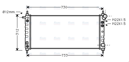 AVA Coolant Radiator OL2264