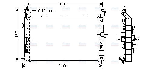 AVA Coolant Radiator OL2345