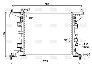 AVA Coolant Radiator OL2568