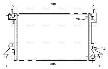 AVA Coolant Radiator OL2601