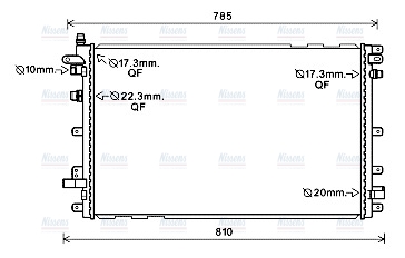AVA Coolant Radiator OL2653