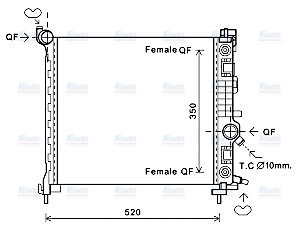 AVA Coolant Radiator OL2681