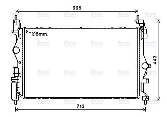 AVA Coolant Radiator OL2682
