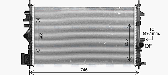 AVA Coolant Radiator OL2731