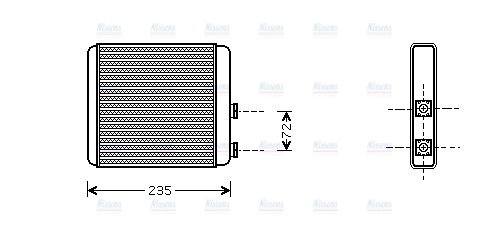 AVA Cabin Heater Core OL6321