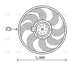 AVA Radiator Cooling Fan OL7564