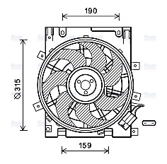 AVA Radiator Cooling Fan OL7604