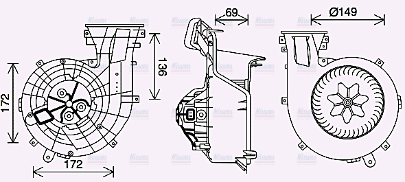 AVA Cabin Fan Blower Motor OL8693