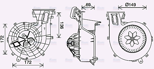 AVA Cabin Fan Blower Motor OL8694
