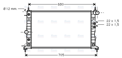 AVA Coolant Radiator OLA2220