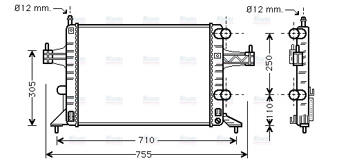 AVA Coolant Radiator OLA2303