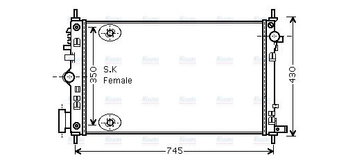 AVA Coolant Radiator OLA2470