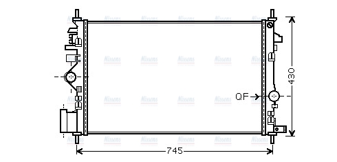 AVA Coolant Radiator OLA2474