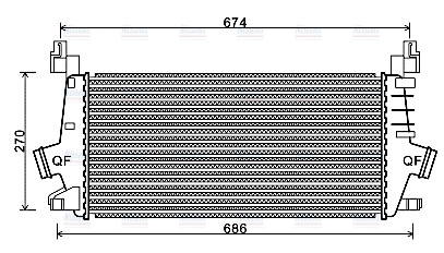AVA Charge Air Intercooler OLA4548