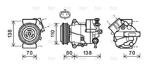 AVA Aircon Compressor OLAK607