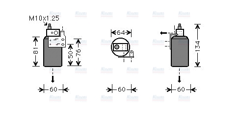 AVA Aircon Receiver Dryer Filter OLD143