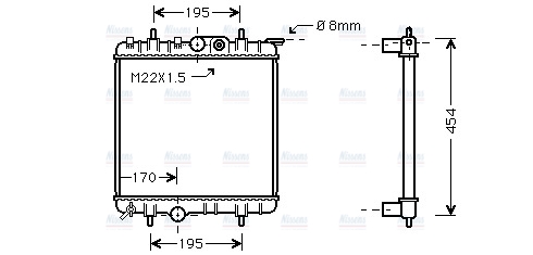 AVA Coolant Radiator PE2188