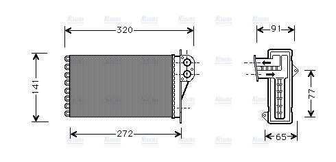 AVA Cabin Heater Core PE6199