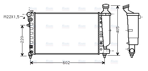 AVA Coolant Radiator PEA2216