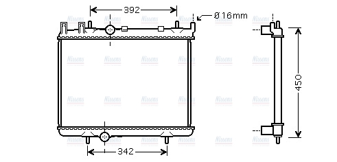 AVA Coolant Radiator PEA2263
