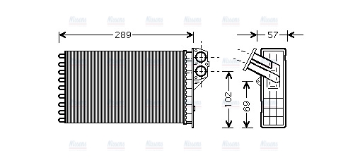 AVA Cabin Heater Core PEA6226