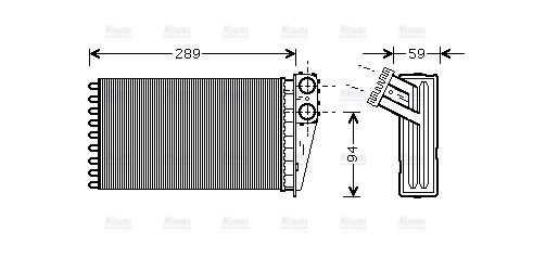 AVA Cabin Heater Core PEA6227