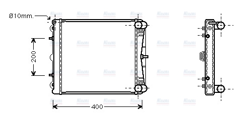 AVA Coolant Radiator PR2037