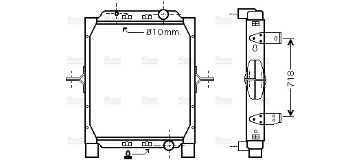 AVA Coolant Radiator RE2057