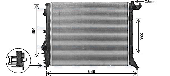 AVA Coolant Radiator RT2648
