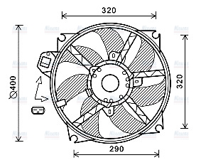 AVA Radiator Cooling Fan RT7563