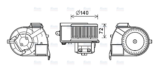 AVA Cabin Fan Blower Motor RT8617