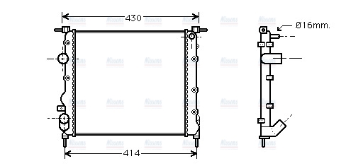 AVA Coolant Radiator RTA2261