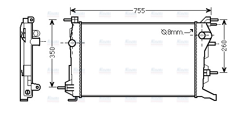 AVA Coolant Radiator RTA2460