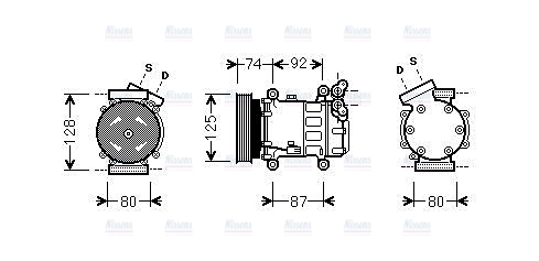 AVA Aircon Compressor RTAK452