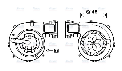 AVA Cabin Fan Blower Motor SB8079