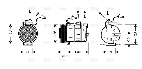 AVA Aircon Compressor SBAK054