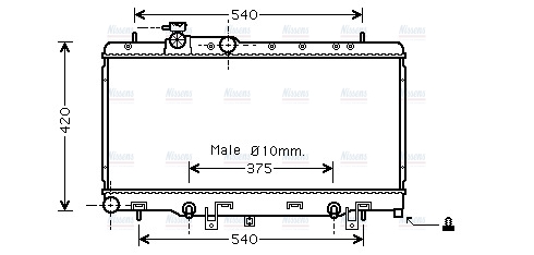 AVA Coolant Radiator SUA2053