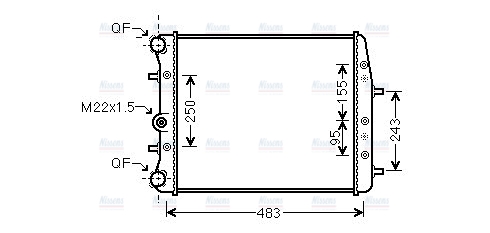 AVA Coolant Radiator SAA2005