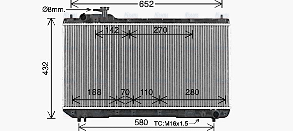 AVA Coolant Radiator TO2297