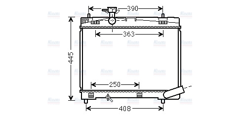 AVA Coolant Radiator TO2663