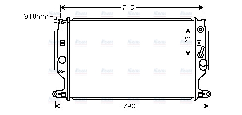 AVA Coolant Radiator TO2704