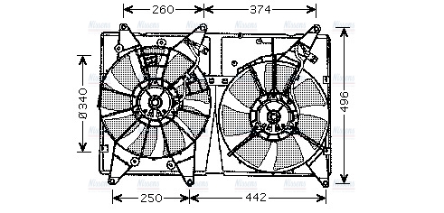 AVA Radiator Cooling Fan TO7533